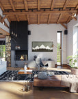 Mountain Wall Art for living room- Rustic Wood Panel Wall Art Blanca Peak